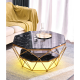 [Pre-Order] Home Studio Two Layers Octagon Coffee Table โต๊ะกลางแปดเหลี่ยมท็อปหินอ่อนสองชั้น