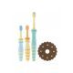 Richell Baby Toothbrush Set, Silicone Baby Toothbrush Set, Nylon Nylon Bristles