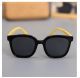 Saker High Quality Sunglasses Polarized Lens The Same Grade Used In The Italian Brand Premium Silicone Material, Not Cracked Lightweight, Comfortable To Wear, Flat Midnight Yellow