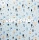 Airry Breatable Matress Sheet Cotton (Size L-60). For 60X120 Cm Seats, Blue Forest