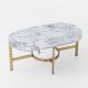 [Pre-Order] Home Studio Golden Oval Coffee Table โต๊ะกลางท็อปหินอ่อนทรงรี ขาว