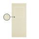 PROUD Model MD03 PVC bathroom door smooth door Coating door Antimold and black period size 80x200x35 cm