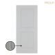 PROUD Model UN01 white exterior door wood pattern mullion strong durable size 80x200x35 cm