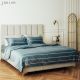 ZDECOR Frillow Bed Sheet 5 FT - The Superiority Collection The Flattery in Eclipse