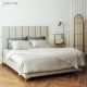 ZDECOR Frillow Bed sheet 5 FT - The Signature Collection, Bright Beige Design