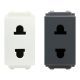 HACO เต้ารับ 2 ขาเดี่ยว 16A 250V พร้อมม่านนิรภัย 2 Pin Euro-American Socket รุ่น H40-R121