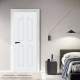 PROUD Model UN06 white exterior door wood pattern mullion strong durable size 70x200x35 cm