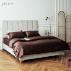 ZDECOR Frillow Bed Sheet 5 FT - The Signature Collection Dark Brown Design