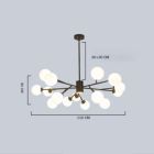 [Pre-Order] Home Studio  Decor Livingroom Chandelier II โคมไฟแต่งบ้านติดเพดาน ดำ