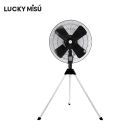 LUCKY MISU ลัคกี้มิตซู พัดลมอุตสาหกรรมสามขา รุ่นลมแรงพิเศษ 24 นิ้ว (สีดำ ขาดำ) LM14