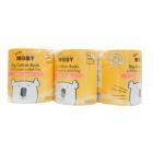 Moby Cotton, Tusto, Paper Made From 100% Natural Cotton, Suitable For Baby'S Delicate Skin (Refillx Set 3 Pieces).