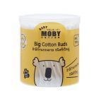 Moby Big Cotton Buds Cotton, Bat, Bat, Bat, Stalk, Technology, Technology From Japan Made From 100% Natural Cotton (1 Box, 110 Stalks, 1 Piece)