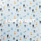 Airry Breatable Matress Sheet Cotton (Size L-60). For 60X120 Cm Seats, Blue Forest