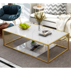 [Pre-Order] Home Studio Marble Coffee Table โต๊ะกลางสี่เหลี่ยมผืนผ้าท็อปหินอ่อน 2 สี