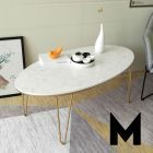 [Pre-Order] Home Studio Oval Marble Coffee Table โต๊ะกลางท็อปหินอ่อนทรงรี