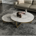 [Pre-Order] Home Studio Marble Livingroom Table Set ชุดโต๊ะห้องรับแขกลายหินอ่อน 3 ตัว ขาว