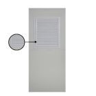 PROUD Model MD03 PVC bathroom door smooth door Coating door Antimold and black period size 80x180x35 cm