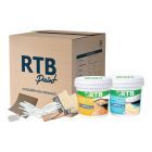 RTB Paint - (ชุดทาสีช่างใหญ่) สีย้อมและทาไม้+โพลียูรีเทนภายนอก 1/4 gal. ชนิดด้าน(Matt)