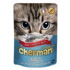 Cherman รสทูน่านเยลลี่ แบบเพ้าช์ อาหารเปียกสำหรับแมวอายุ 1 ปีขึ้นไป Greatestpetshop ขนาด 85 กรัม X 24 ซอง