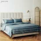 ZDECOR Frillow Bed Sheet 5 FT - The Superiority Collection The Flattery in Eclipse