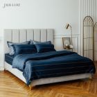 ZDECOR Frillow Bed Sheet 5 FT - The Superiority Collection The Flattery in Midnight