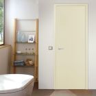 PROUD Model MD01 PVC bathroom door smooth door Coating door Antimold and black period size 80x180x35 cm