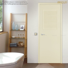 PROUD Model MD03 PVC bathroom door smooth door Coating door Antimold and black period size 70x180x35 cm