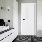 PROUD Model MG03 white door smooth door UPVC bathroom door no black stains and mold size 70x200x35 cm