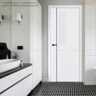 PROUD Model MG03 white door smooth door UPVC bathroom door no black stains and mold size 70x180x35 cm