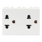 HACO เต้ารับคู่ 3 ขา Euro-American Socket รุ่น M3-E233